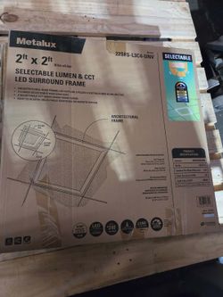 Metalux 2x2 and 2x4 Selectable CCT/Lumen LED Surround Drop Ceiling Lights NEW