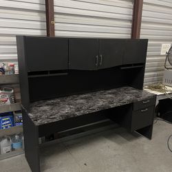 Black Desk With Drawer 