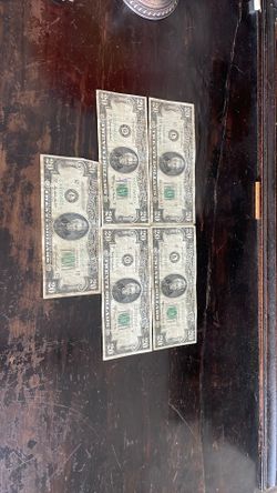 Five Assorted $20 Star Notes 1950A, 1963, 1963A