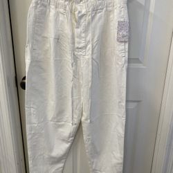 Free People White Pants Size Large