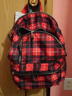 Plaid backpack