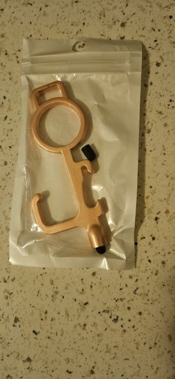 Keychain Touchless Door Opener, Button Pusher & Bottle OpenerTouchless Door Opener, Button Pusher & Bottle Opener Keychain 