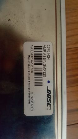 Cadillac CTS RADIO AMPLIFIER 03-05