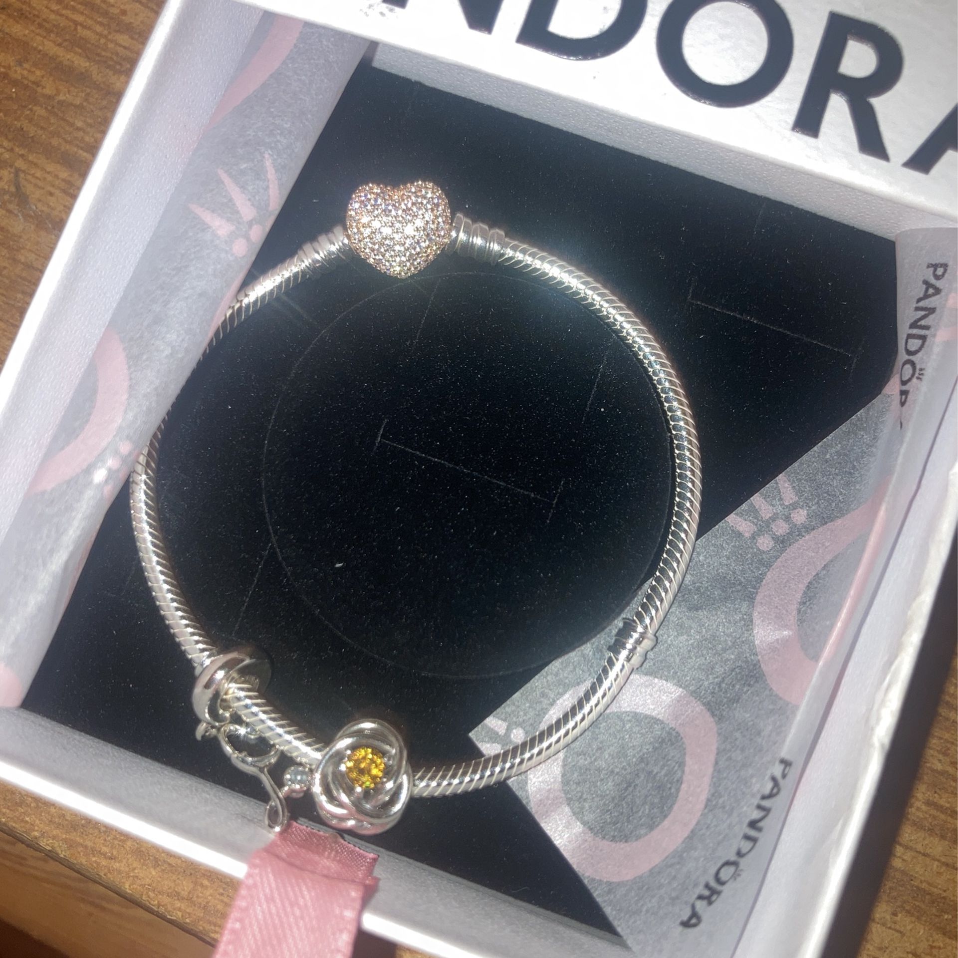 Pandora Charm Bracelet W 2 Charms Added