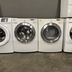 WHIRLPOOL XL CAPACITY WASHER DRYER ELECTRIC SET 