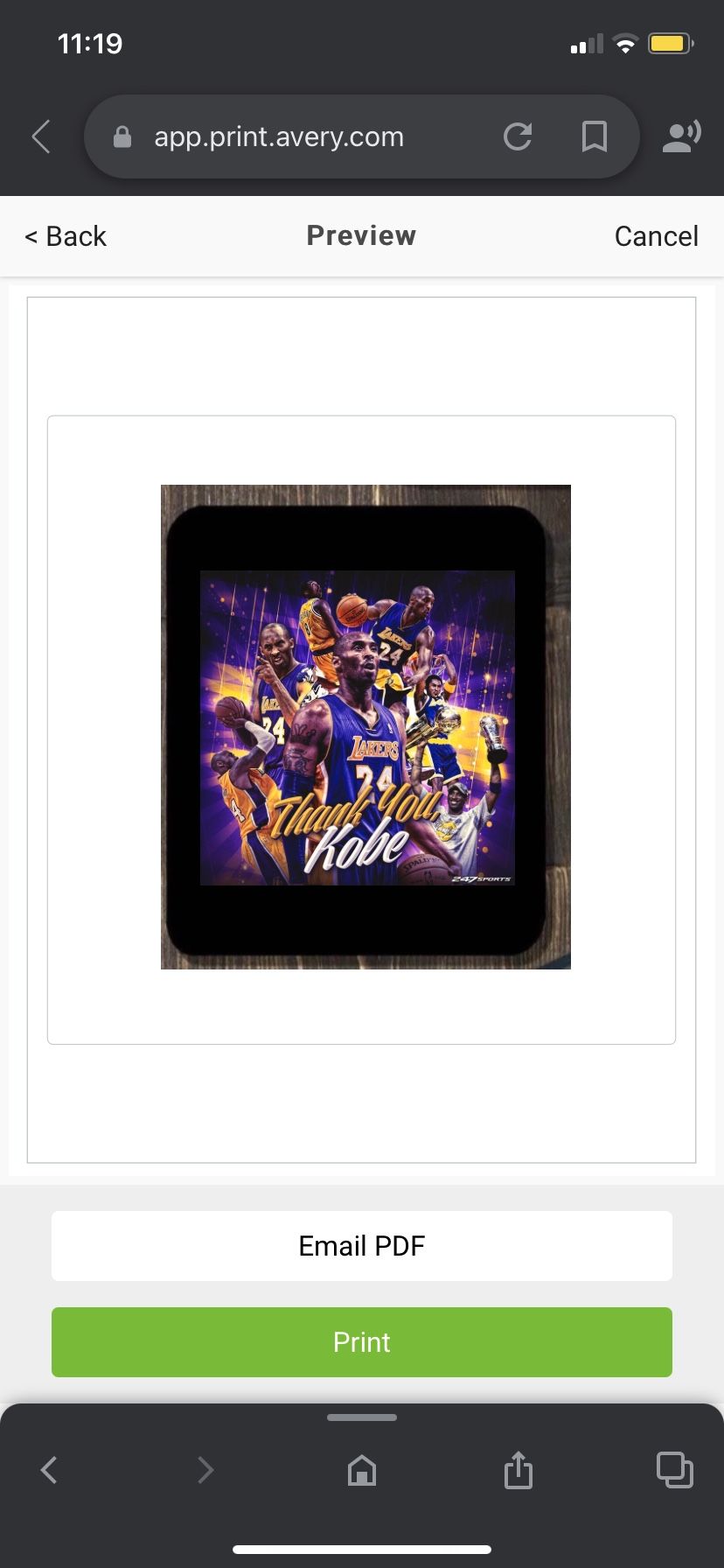 Kobe Bryant Mouse Pad