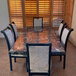 Marble Table Set