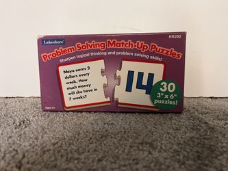 Math Problem Solving Match Up Puzzles
