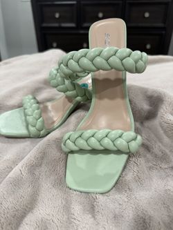 Women’s Mint Braided Heeled Sandals