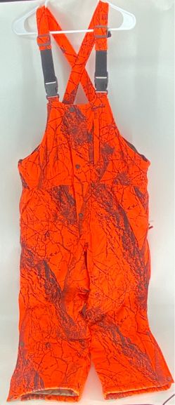 Gamehide Orange Camo Hunting Bib Overalls Men’s Size Large