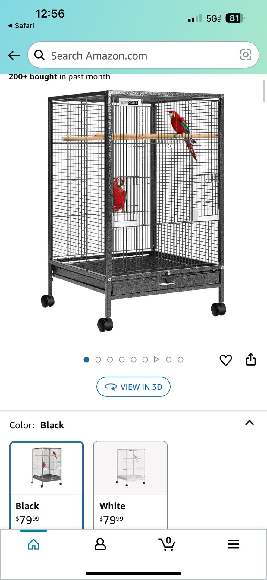 18” x 24” x 18” VivoHome Bird Cage