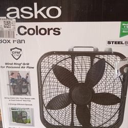 Lasko Box Fans , Available In Black Or White.