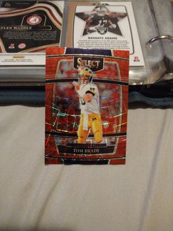 Tom Brady Red Lazed Prizm 2022 Select Draft Picks 