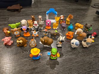 Farmer and animals little people