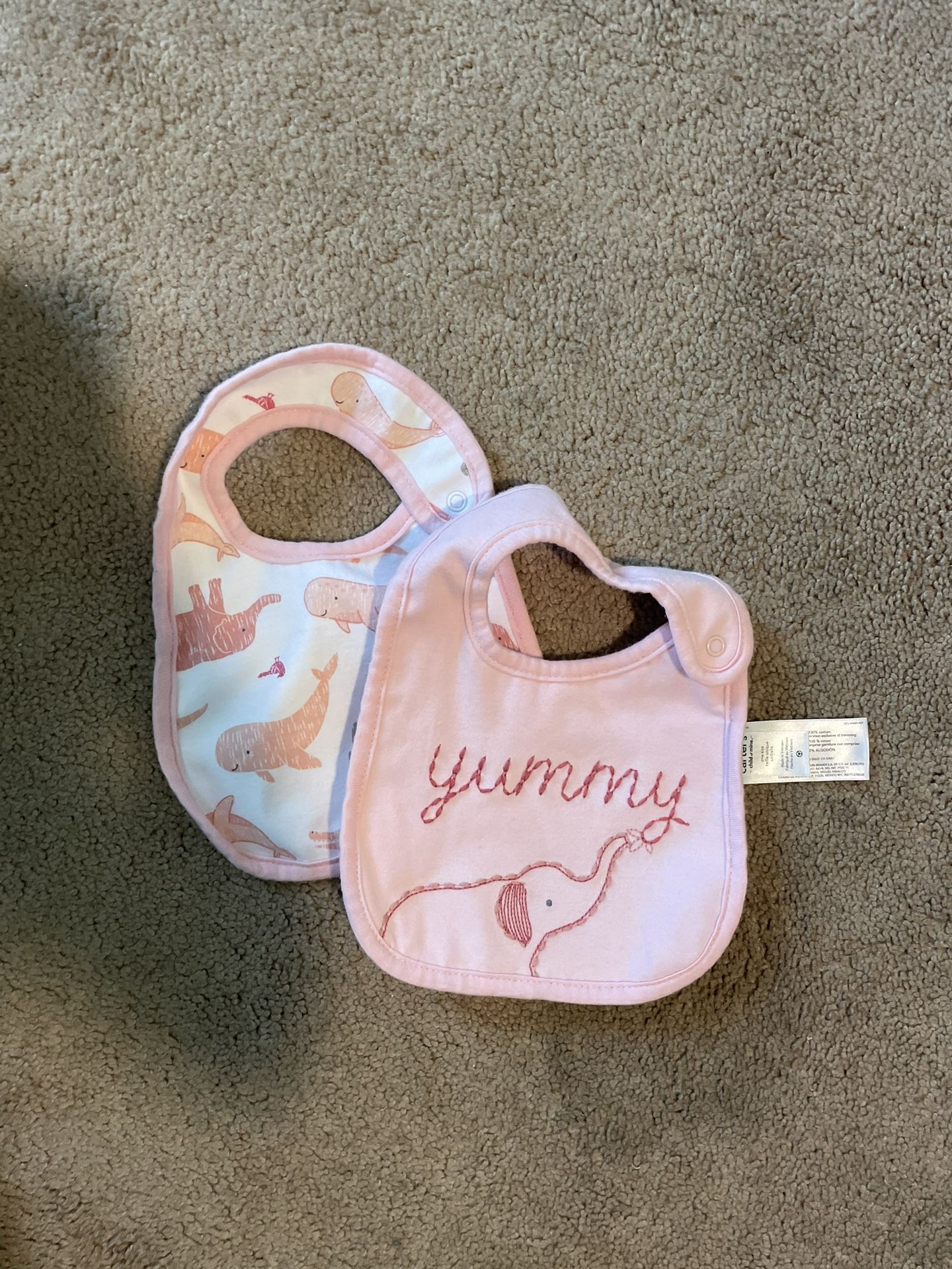 Set Of 2 Carters Baby Bibs