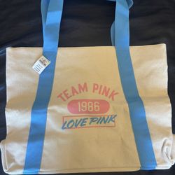 NEW PINK Canvas Tote Bag – $30 OBO