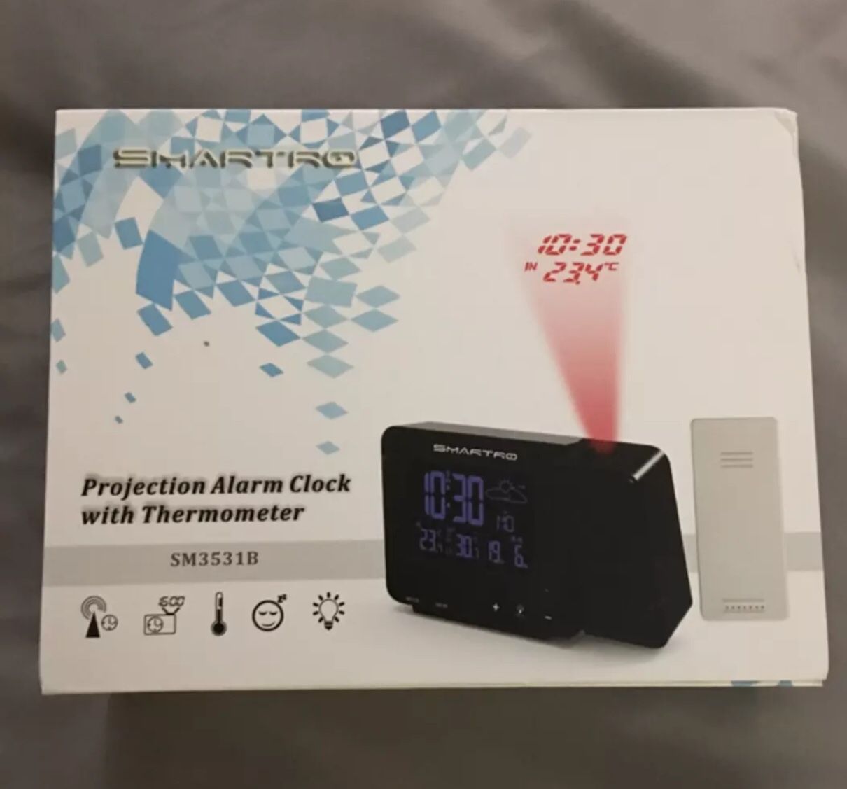 NEW never Used Digital Smartpro Projection Alarm Clock