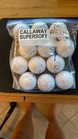 12 Callaway Supersoft (Blue Stripe) Golf Balls