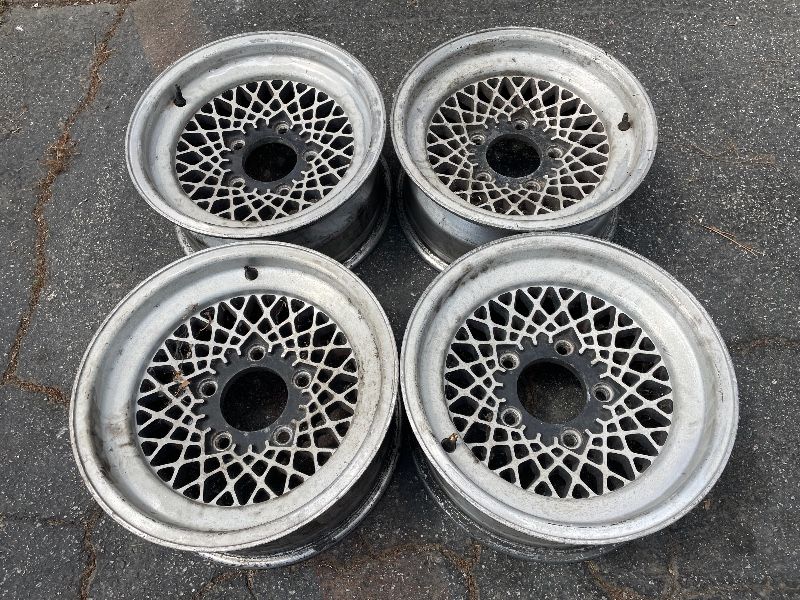 15x7 American Racing Mesh rims. 5 on 5.5 lugs, Dodge, Ford, Jeep -T04687