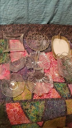 7 VINTAGE / MID CENTURY CANDY/ RELISH/ SERVING DISHES