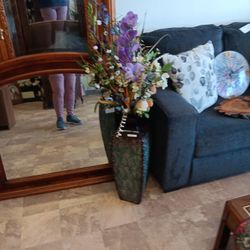 Metalvase With Flowers