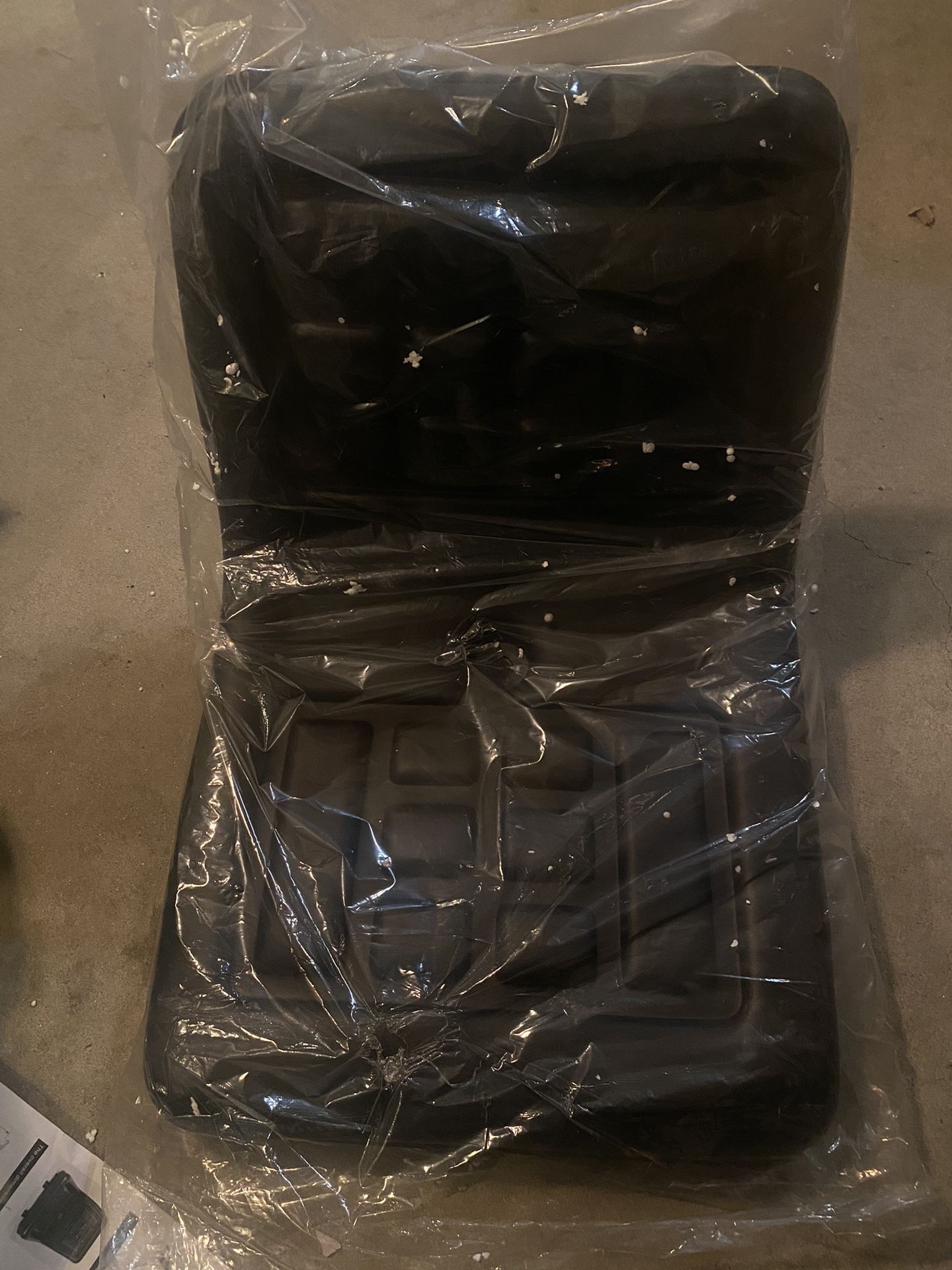 Universal Forklift Seat, Durable thickly-padded Slidable Black Tractor Seat with 140MM sliding track Water-resistant Steel Frame PVC for Tractor Excav