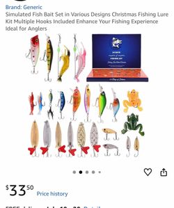 Fish Bait Set in Various Designs  Multiple Hooks