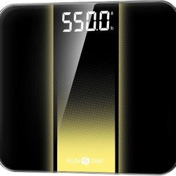 RunStar 14 Inch Scale for Body Weight 550lbs, Extra Wide Platform Digital Bathroom Scale Highly Accurate, Large LED Display