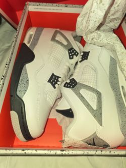 Air Jordan 4 White Cement Sneakers