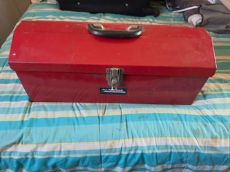 All American Red Metal Tool Box