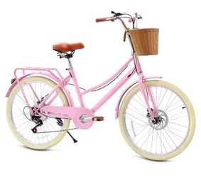 Assembled New Kids Bike, Retro Cruiser Bike for Girls 20” Wheel 7-Speed Kids Bicycles