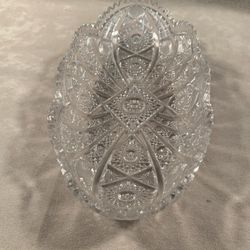 Lead Crystal Celery Dish