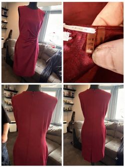 NWOT Tahari ruched sheath dress -8 & beauty gift bag