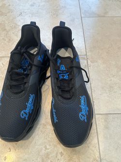 LA Dodgers Sneakers Black Blue Lace-Up