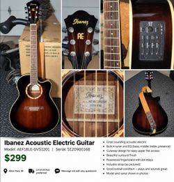 Ibanez AEF18LE Acoustic-Electric Guitar