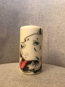 Custom made Dog candle