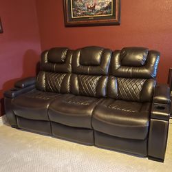 Theater Recliner Couches And Chair (3 Piece)