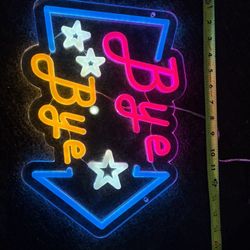 Bye Bye  neon sign
