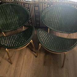 Beautiful Green Woven Chairs