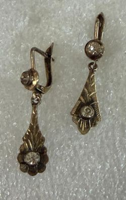 Aretes Gold Filled Piedras Joyería Antigua