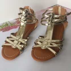 Gold Sandals , Size 9