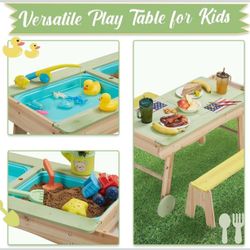Kids Picnic Table, Indoor Outdoor Sand