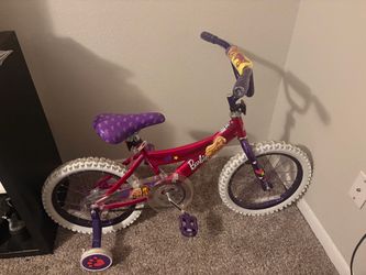Barbie Kids Bike with Training Wheels