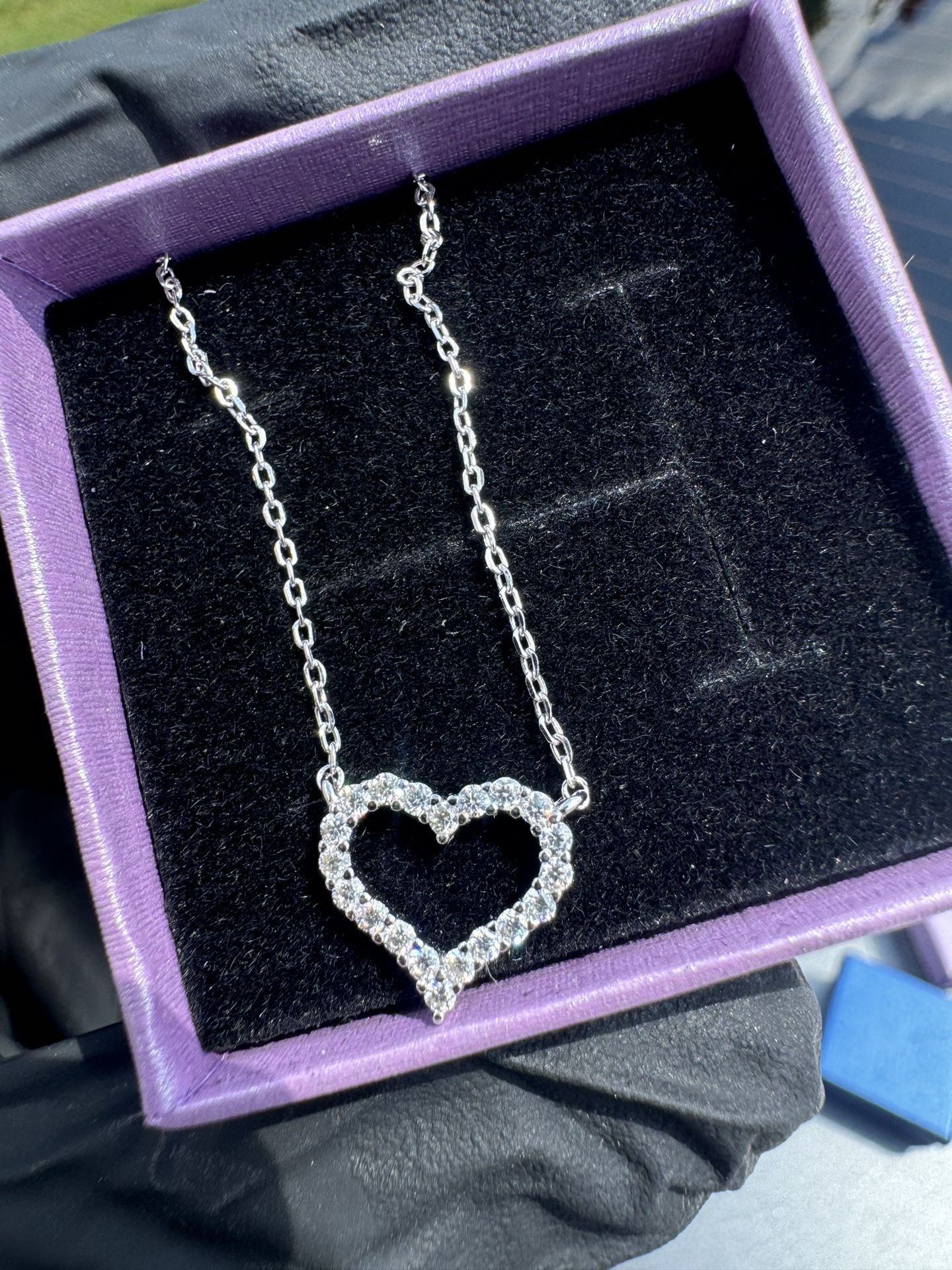 Moissanite Heart Necklace
