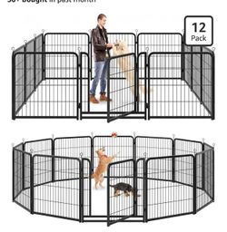 Kfvigoho Dog Playpen Outdoor Extra Wide 12 Panels Heavy Duty Dog Fence 32"
