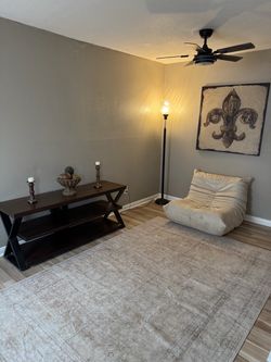 Sofa,tv stand and lamps and chair