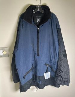 Ski Snow Boarding Winter Jacket Mens Navy Black Hooded XXL 2XL Tall Long 1/2 Zip