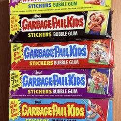Vintage Topps Garbage Pail Kids Empty Display Boxes Series 3-9 Lot. EX Condition (EMPTY)
