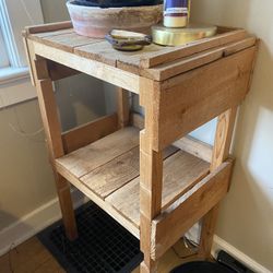 Handmade Wooden Plant Stand/side Table 