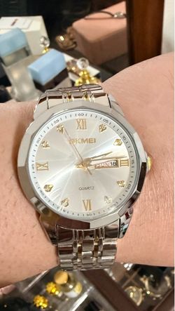 Quartz Watch Silver Gold Tone